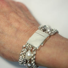 Michael Dawkins Four-Strand Sterling Silver and Pearl 7" Bracelet