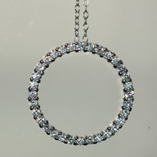 Simple Circle Pendant in Silver and CZ