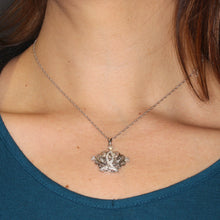 Diamond Set Crown Pendant in Sterling Silver