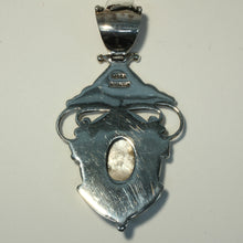 Large Sterling Silver Doorknocker Pendant with Mother of Pearl