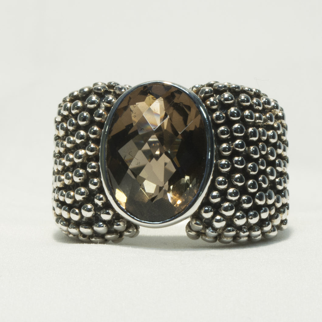 Smoky Quartz Ring in Sterling Silver by Michael Dawkins