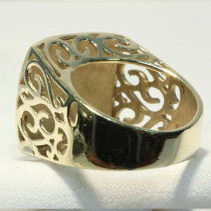 14K Gold Pierced Filigree Fashion Ring